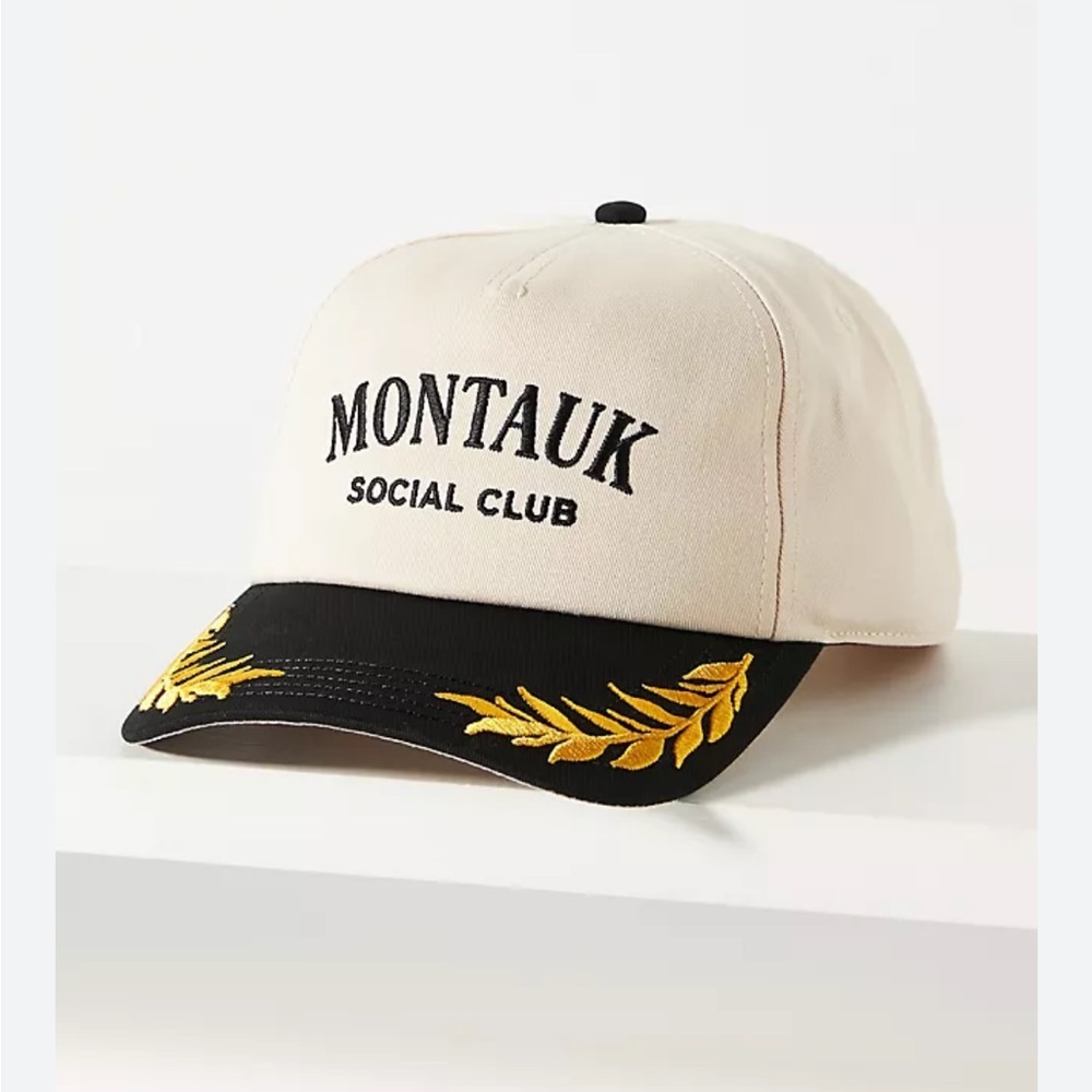 Anthropologie American Needle MONTAUK Embroidered Cotton Adjustable Logo Hat